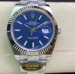 Replica Clean Factory Rolex Datejust Blue Dial 41mm Fluted Bezel Oyster Watch (1)_th.jpg